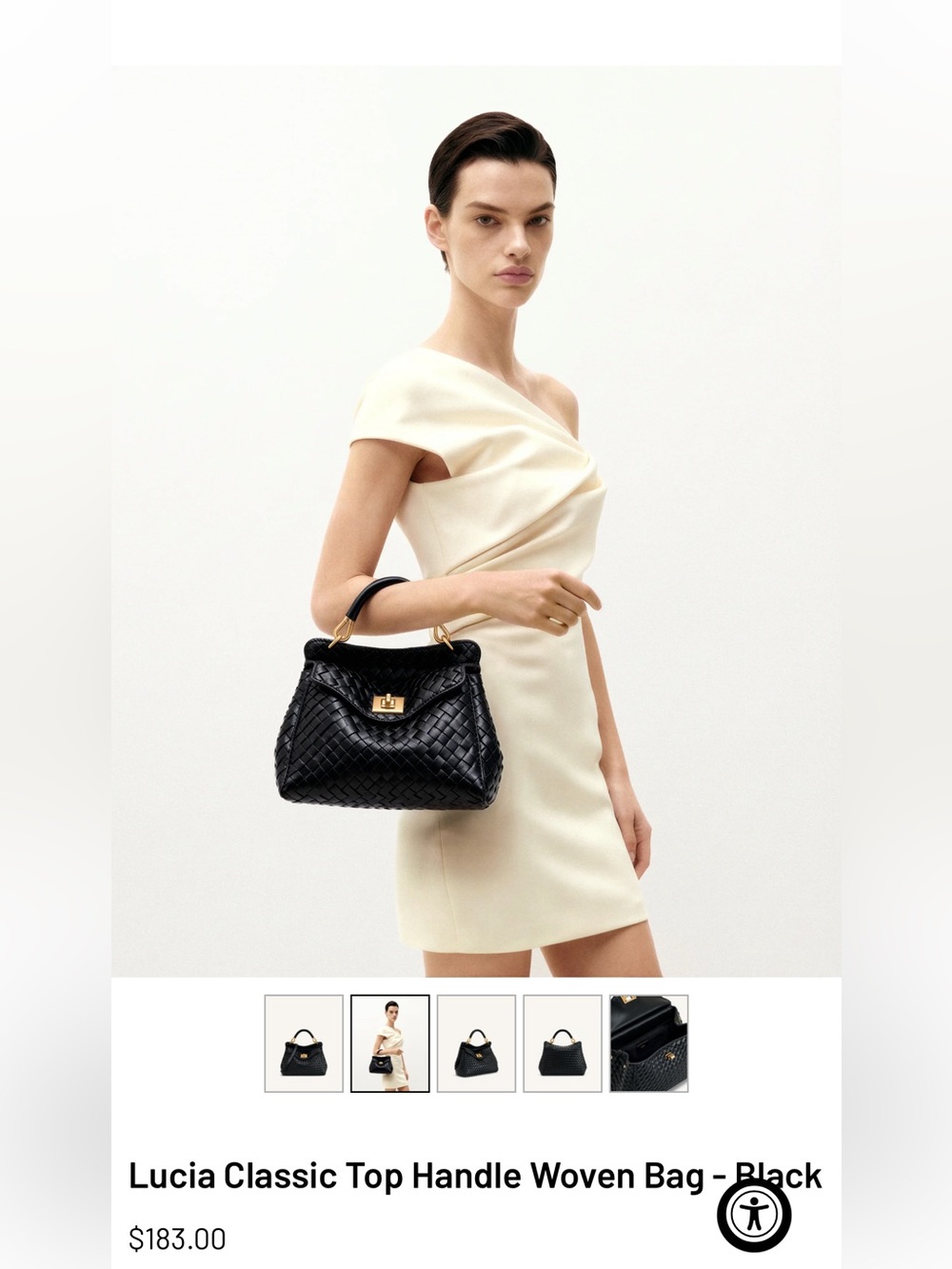JW PEI Lucia Classic Top-Handle Satchel in Black